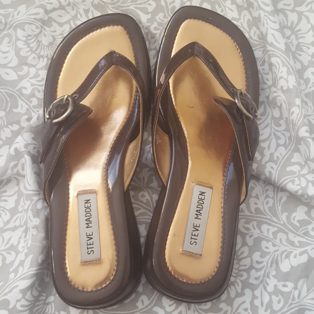 Steve Madden Buckle Sandals - Picture 2 of 6